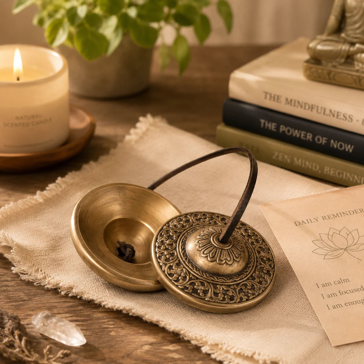 Handmade Tibetan Tingsha Cymbals, Meditation & Sound Healing Brass Bells