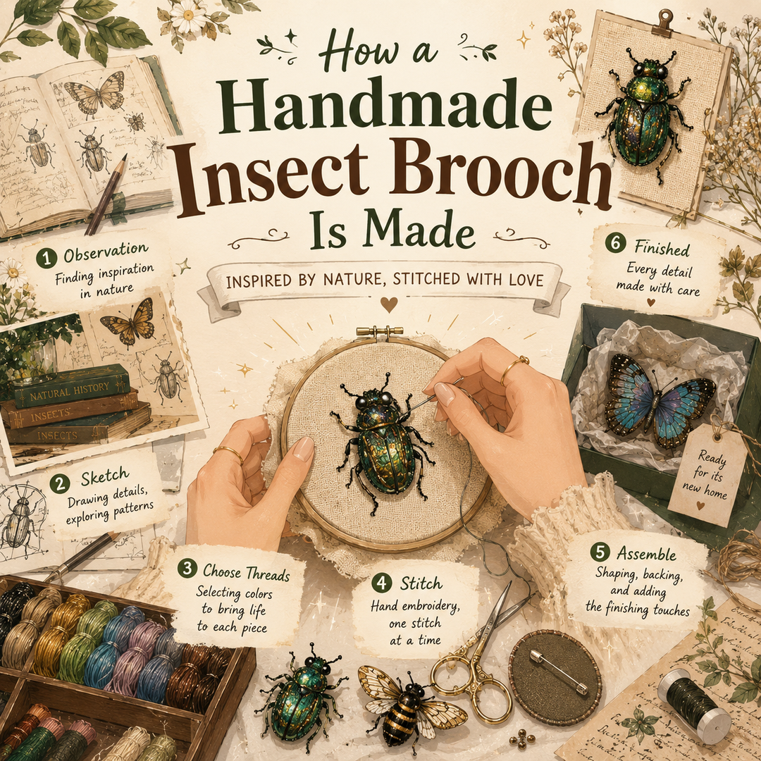 How a Handmade Insect Brooch Is Made
