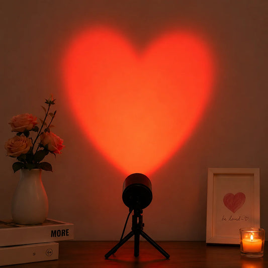 Romantic Heart Projection Lamp – Fill Your Room with Love