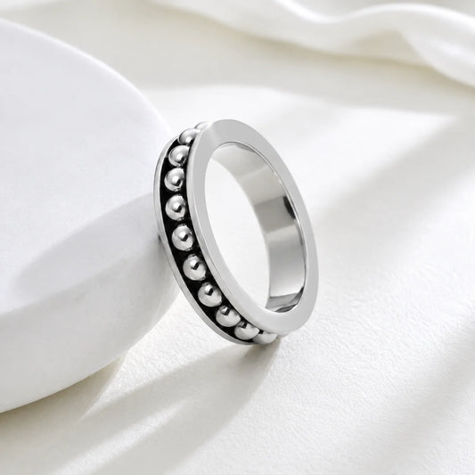 Stainless Steel Ball Bearing Spinner Ring for Men