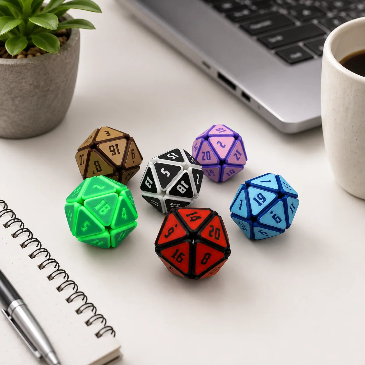 Magnetic D20 Fidget Dice for Anxiety