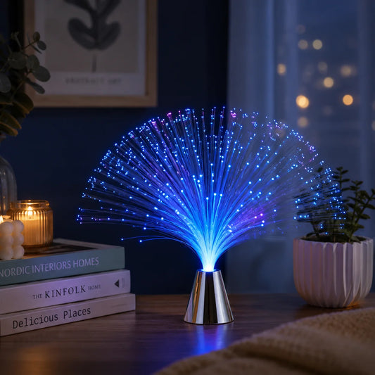 LED Fiber Optic Night Light – Colorful Ambient Lamp for Bedroom & Living Room