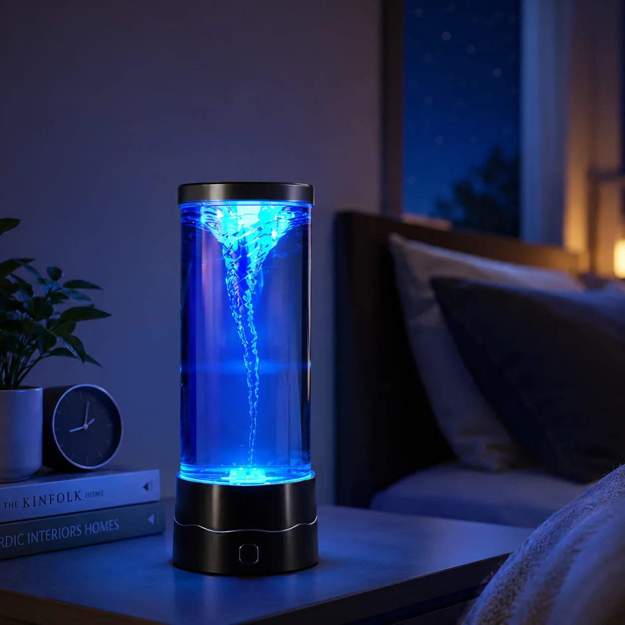 Hypnotic Water Tornado Lamp – Relaxing LED Mood Light for Stress Relief
